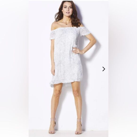 Anthropologie Cloth & Stone Off The Shoulder MIDI Rayón Dress - Picture 1 of 3